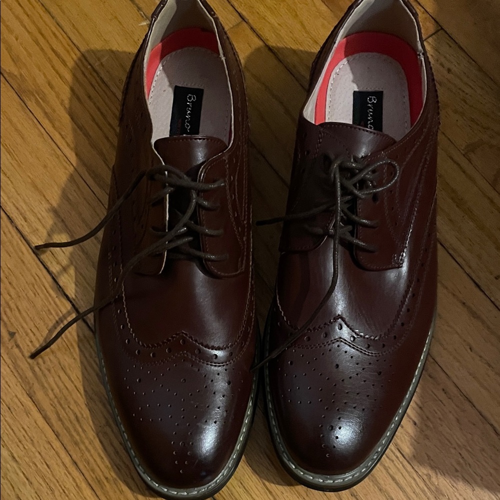 Classic Brown Leather Men's Oxfords